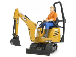 Bruder Land Rover Defender s přepravníkem a mikrobagr JCB 1:16